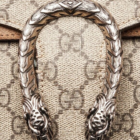 Gucci Beige/Brown GG Supreme Coated Canvas Dionysus Small Shoulder Bag - Picture 6 of 12